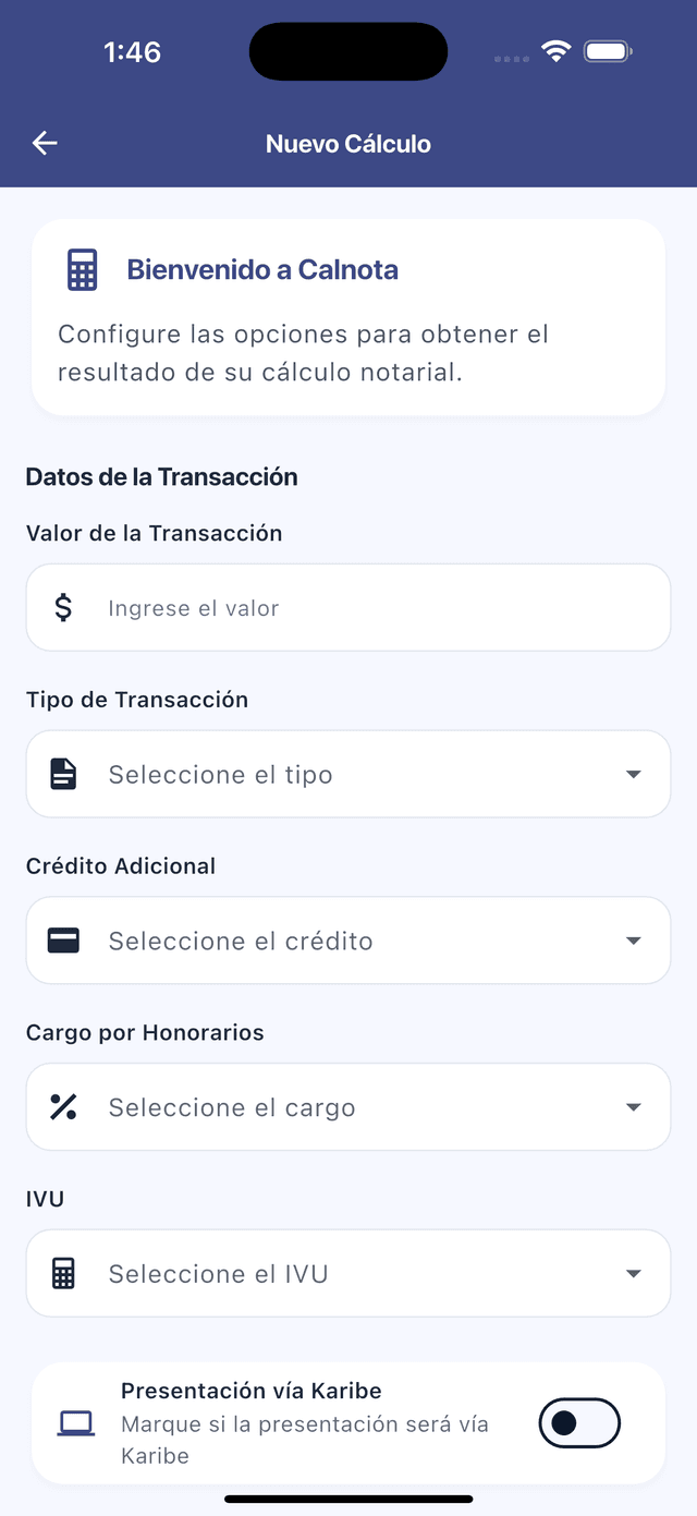 Nuevo cálculo